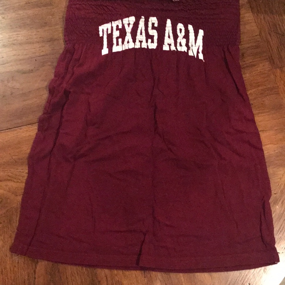 Texas A&M T-shirt strapless Top